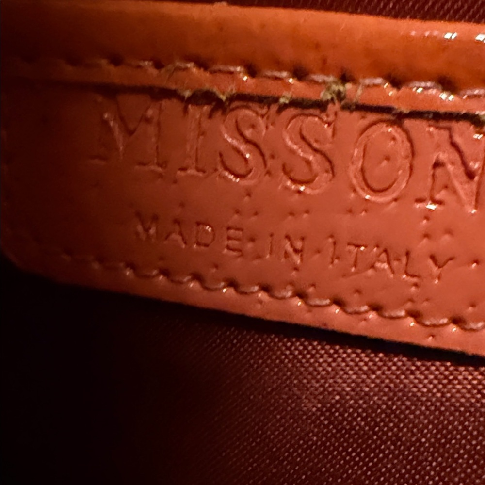 Missoni Orange Satchel with Gold Hardware and Structured Design - Picture 3 of 8